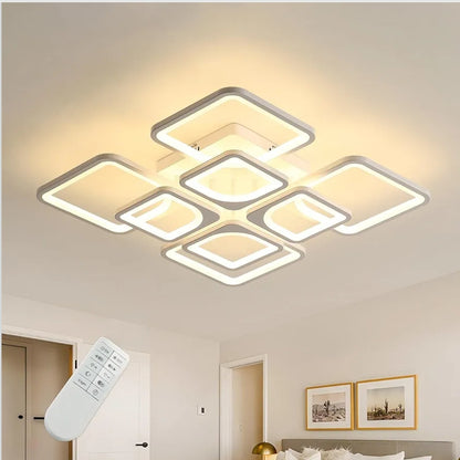 Stropna LED svetilka Comely 80W, daljinec, bela