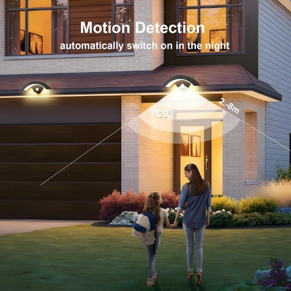 💡 Elegant outdoor LED wall lamp 24W with motion sensor - black, 3000K, IP65
