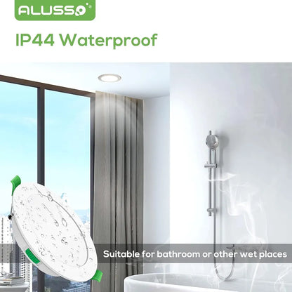 💡6x Alusso LED recessed light 5W (95mm) – white/black/nickel