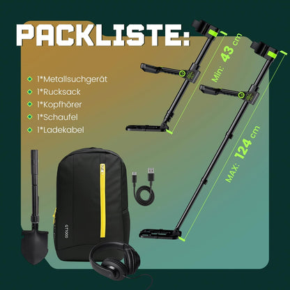 LOLARAN GT1000 profesionalni detektor kovin – vodoodporen, LCD zaslon (PRO Green)