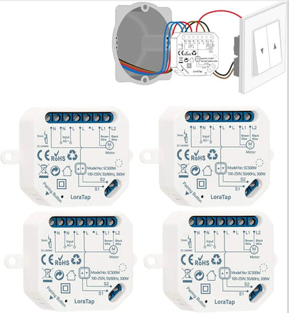 LoraTap WiFi pametno vgradno modul stikalo – komplet 4x