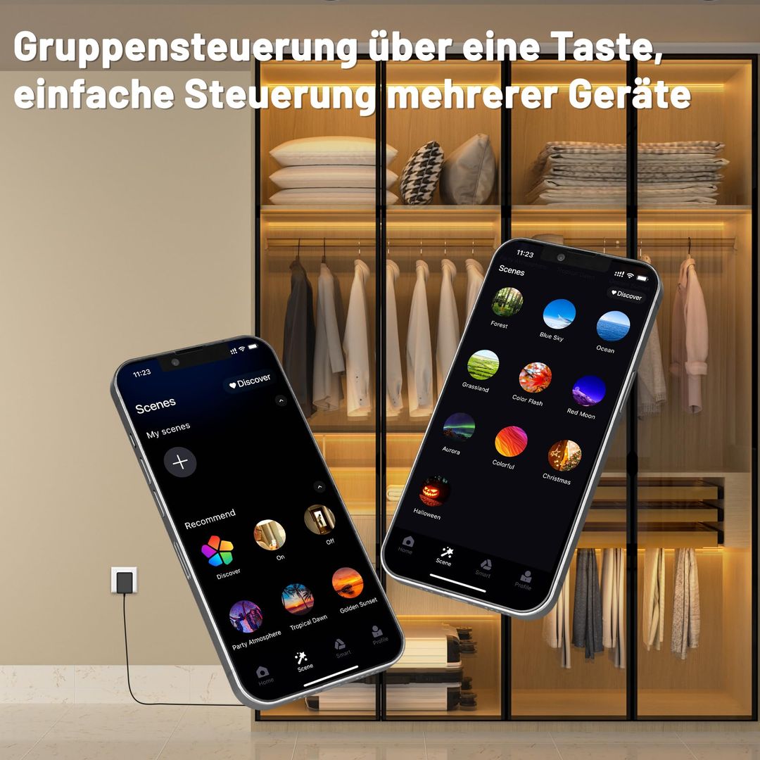 LICHASER 6x3m COB LED trak – 4000K, WiFi, daljinec