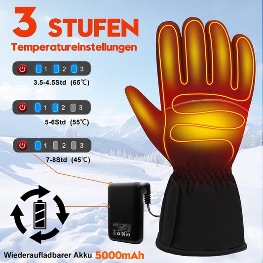 Kvalitetne grelne zimske rokavice z baterijo 2x5000 mAh