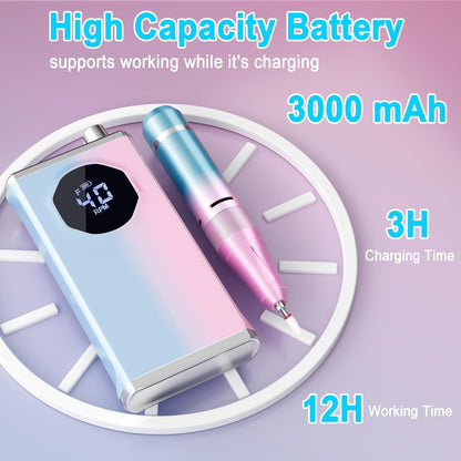 Profesionalni električni brusilnik za nohte – 12-delni set (40.000 RPM)