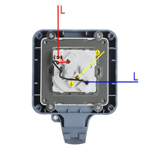 IP66 vodoodporna zunanja vtičnica z zaščitnim pokrovom in stikalom (MPG1-FSN)