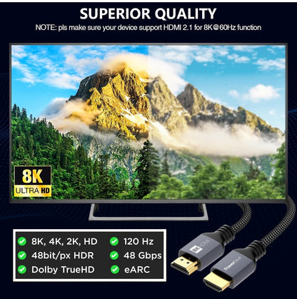 PowerBear 8K HDMI kabel 3m – vrhunska izkušnja domačega kina
