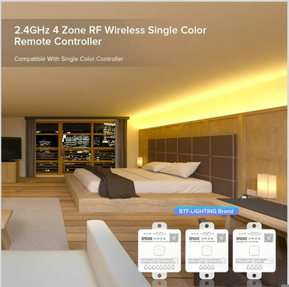 RF daljinski upravljalnik RB1 – 2,4 GHz, 4 cone, za LED trakove (enobarvni)