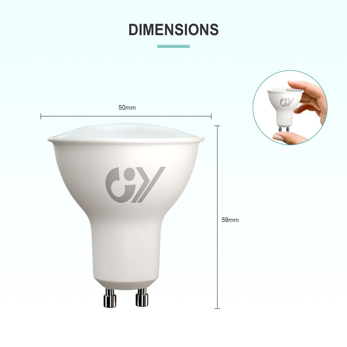 GU10 LED žarnica, 4,9W, topla bela (3000K), 10 kosov