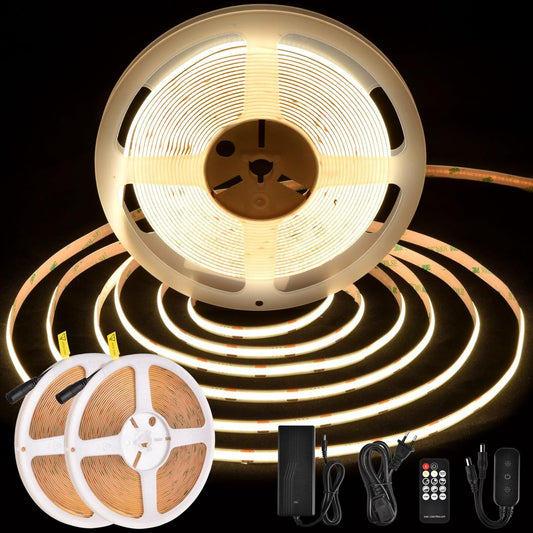 20m COB LED trak 24V 384LED/m, zatemnitveni, daljinec, 4000K
