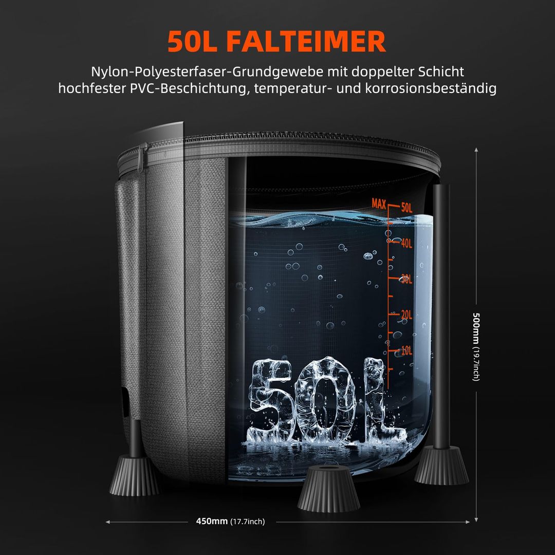 Spider Farmer namakalni sistem s 50L zložljivim rezervoarjem ter črpalko 25W - naklikaj.si