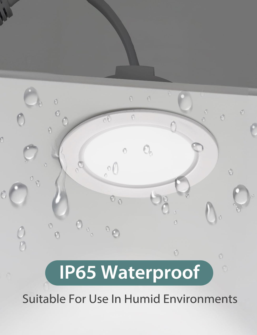 💡6x AIGOSTAR LED recessed light 4.8W 4000K, IP65 – white