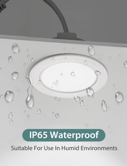💡6x AIGOSTAR LED recessed light 4.8W 4000K, IP65 – white