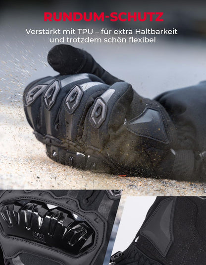 Grelne motoristične rokavice KEMIMOTO, baterija 2x 3000mah - velikost M