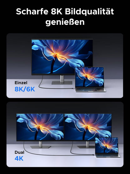 UGREEN USB C kabel, 40 Gbps USB4 kabel, 240W polnilni kabel