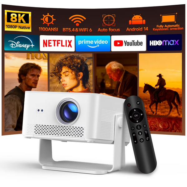 LED projektor Magcubic HY450MAX, 4K/8K, Android 14, Wifi 6, 1100 ANSI, AutoFocus