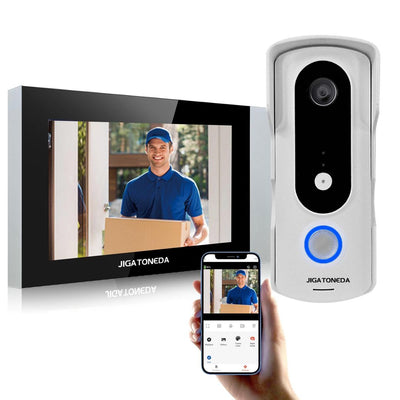 Pametni video domofon JIGATONEDA s 7-palčnim zaslonom 1080p, WiFi