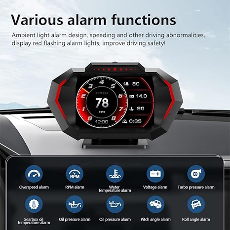 📟 Večfunkcijski LCD OBD+GPS merilnik P24 – napreden prikaz voznih podatkov