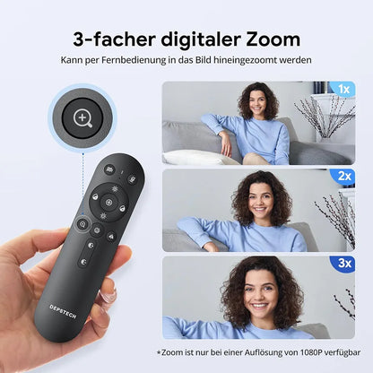 💡 DEPSTECH DW50 Pro 4K spletna kamera, 8MP, 3x zoom, Sony CMOS senzor, USB-A/USB-C, mikrofon