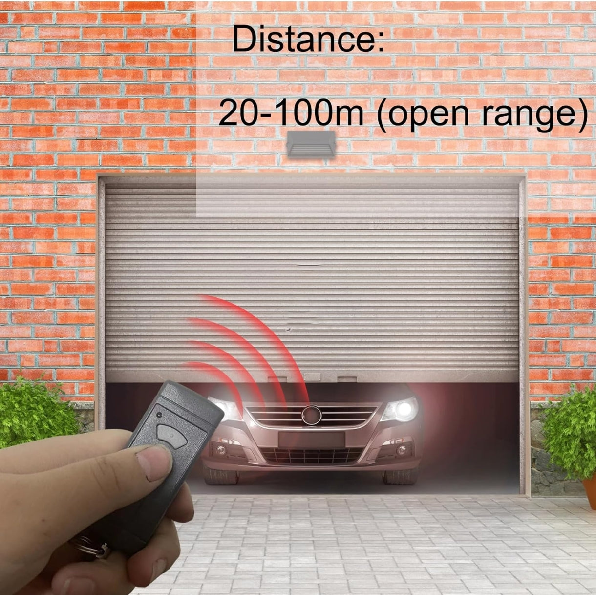 2x daljinec za garažna vrata HÖRMANN 40.685 MHz (sivi gumbi)