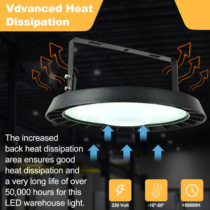 Industrijska LED svetilka Jefedana 300W – 30000LM, IP65, hladno bela (6500K)