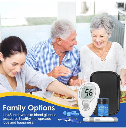 🩸 LinkSun komplet za merjenje glukoze v krvi, 100x test – G425-3