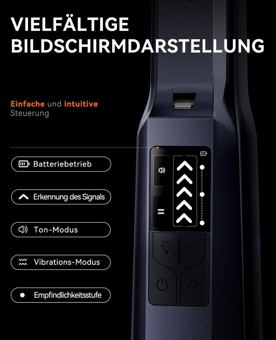 🔍SUNPOW professioneller Handmetalldetektor – IP68 wasserdicht, 800-mAh-Akku