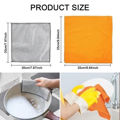 🧽 GOTFUN set of 10 microfiber cleaning cloths