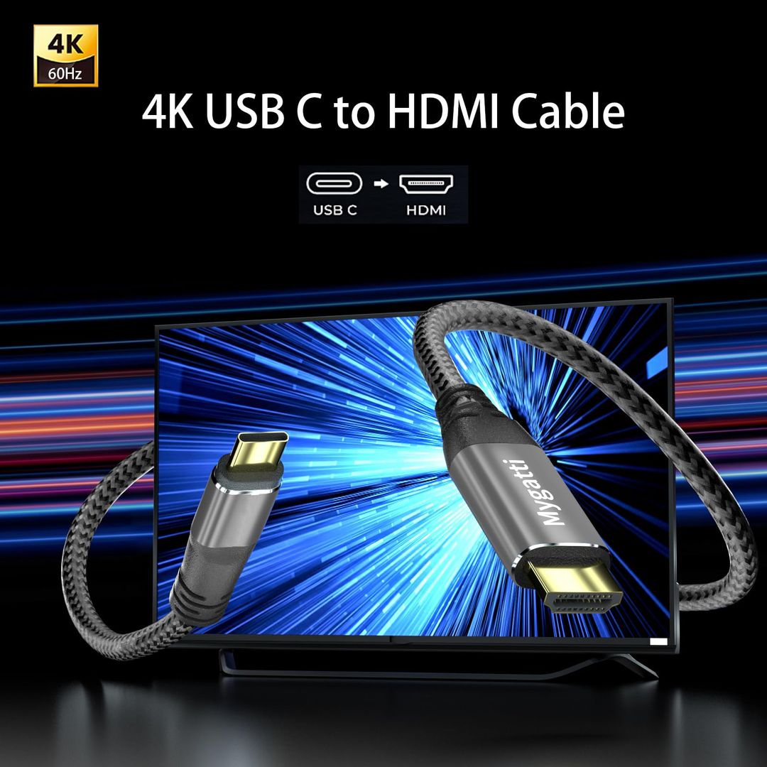 Mygatti 5M USB C na HDMI kabel z dodatki