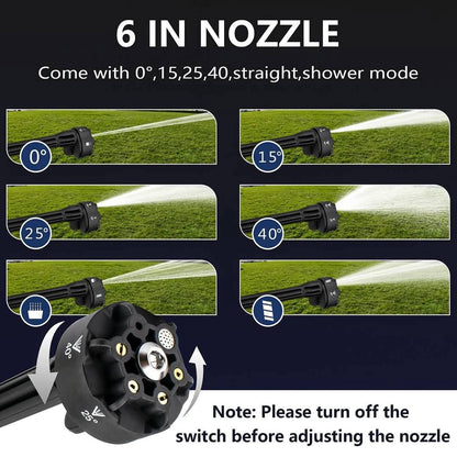 💦 Cordless high-pressure cleaner GISAM 21V - 60 bar, 2x 4000mah batteries, brushless motor