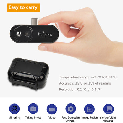 📷HTI HT-102 portable thermal camera for Android – USB-C connection