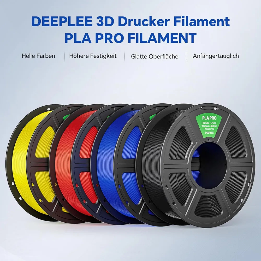 Deeplee PLA Pro filament - 1.75 mm, modra, 1kg (Manjka 150g filamenta)