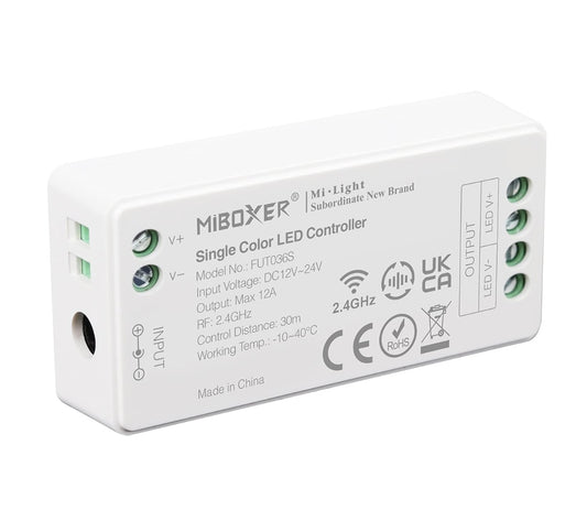 ⚡ LED krmilnik MIBOXER – enobarvni, WiFi 2.4GHz/RF