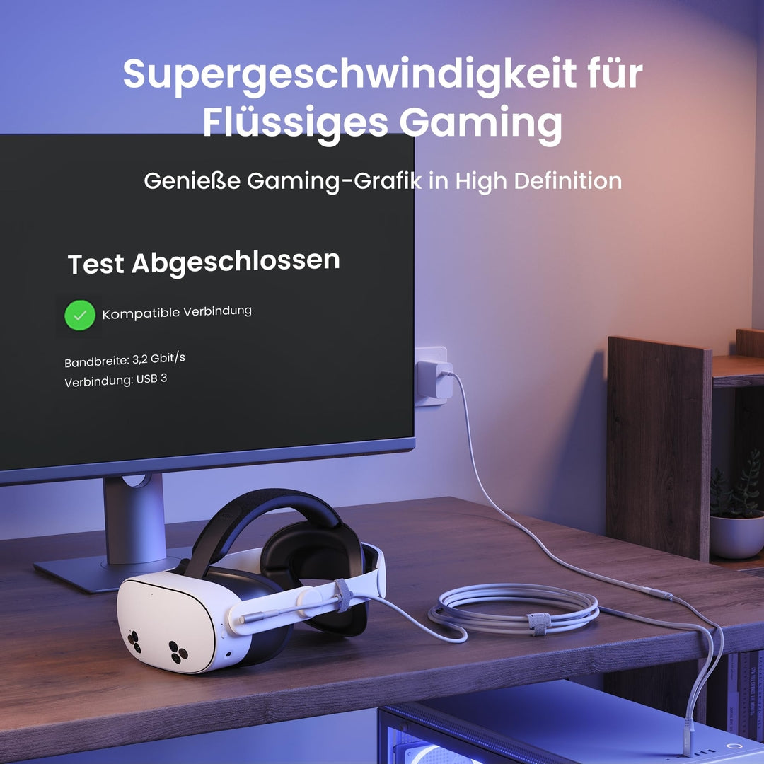 KIWI Design 5 m USB-C → USB 3.0 kabel za Meta Quest in PC