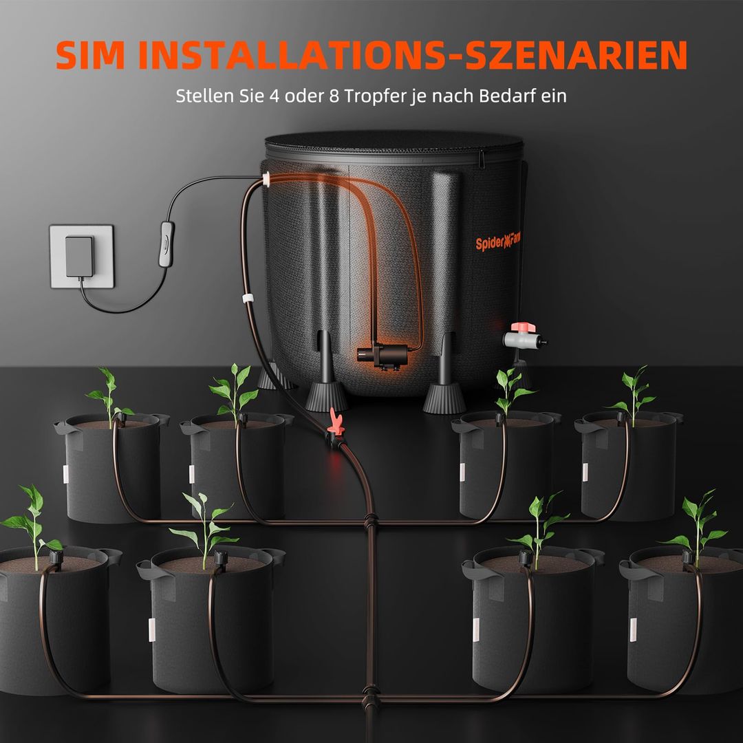 Spider Farmer namakalni sistem s 50L zložljivim rezervoarjem ter črpalko 25W - naklikaj.si