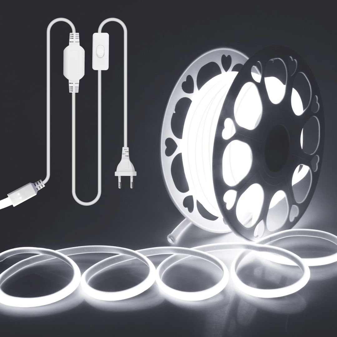20m COB LED neon trak 6000K, IP67, 230V