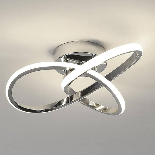 💡 Moderna LED stropna svetilka, 30W, 3300lm, 4500K, srebrna
