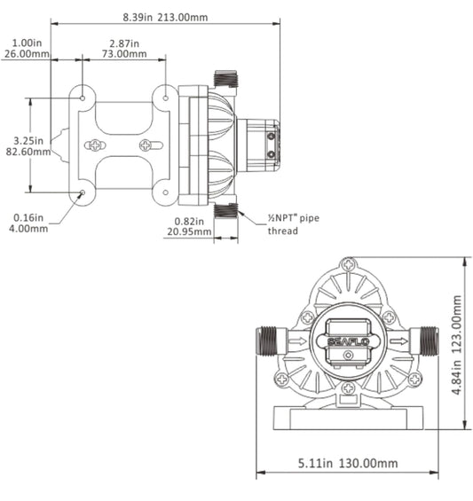 SEAFLO 33 Series 24V tiha samosesalna črpalka za avtodom, čoln, kampiranje, zalivanje...4 leta garancije