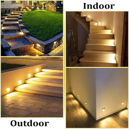 💡 8x SUBOSI vgradne LED luči s senzorjem gibanja 3W – 3000K, IP65, aluminij