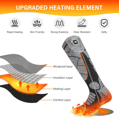 🧦 MUTOUHE electric heating socks with 6000mAh battery - 3 heating settings (universal)