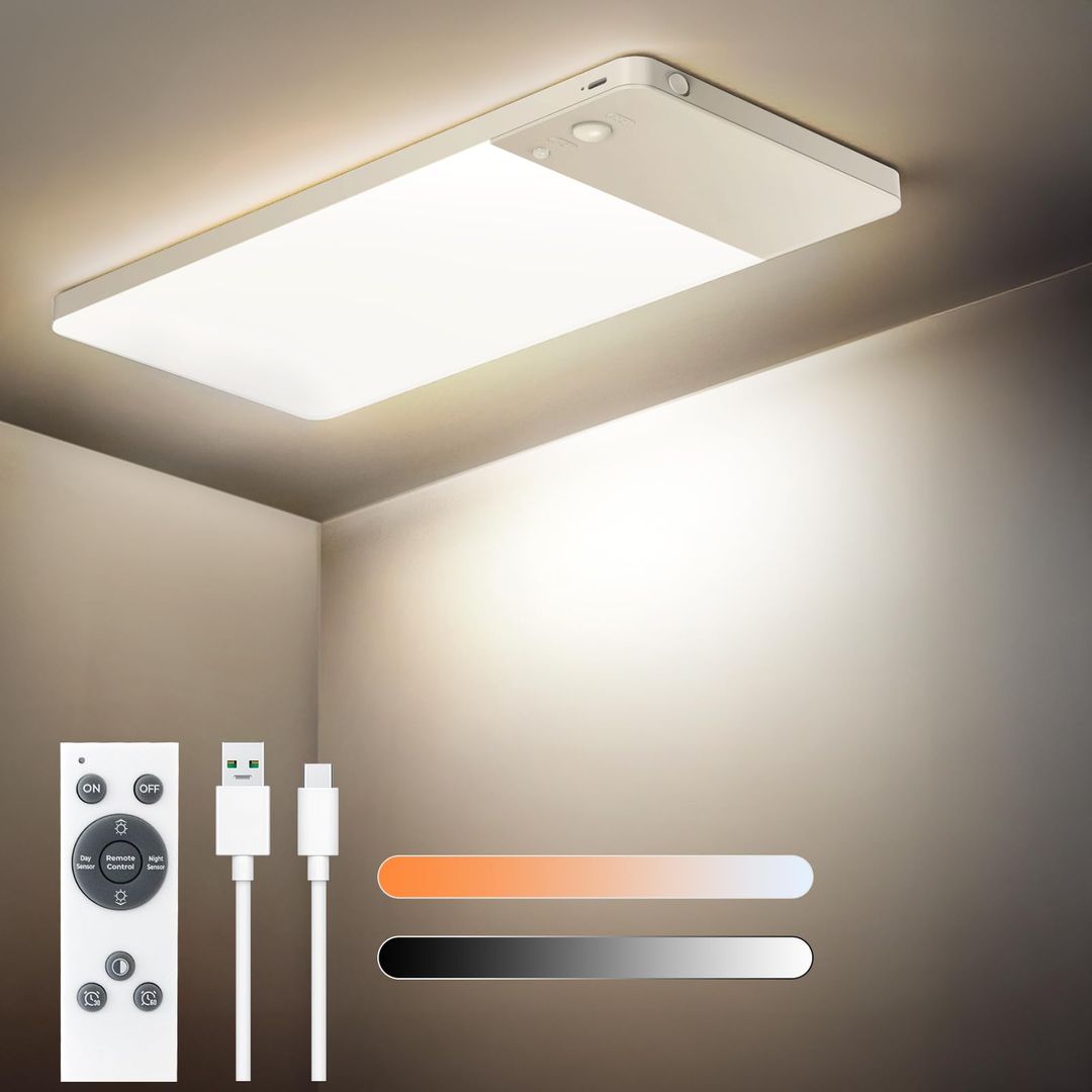 Brezžična LED stropna luč SNADER s senzorjem gibanja in daljincem - 12.000mah baterija - naklikaj.si