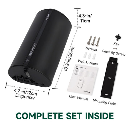🧴 Automatic soap dispenser - 860 ml, touch sensor, black color