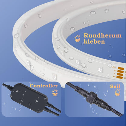 Kvaliteten LED trak 40m LICHASER RGB+IC – zunanji IP67, daljinec, Bluetooth app za telefon