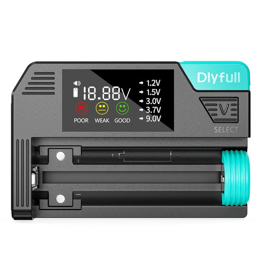 DLYFULL magnetni LCD tester baterij – USB-C