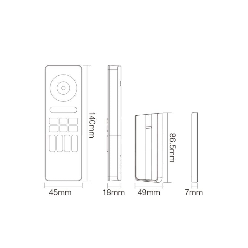 MiBoxer RGB CCT daljinski upravljalnik C5 – 4 cone