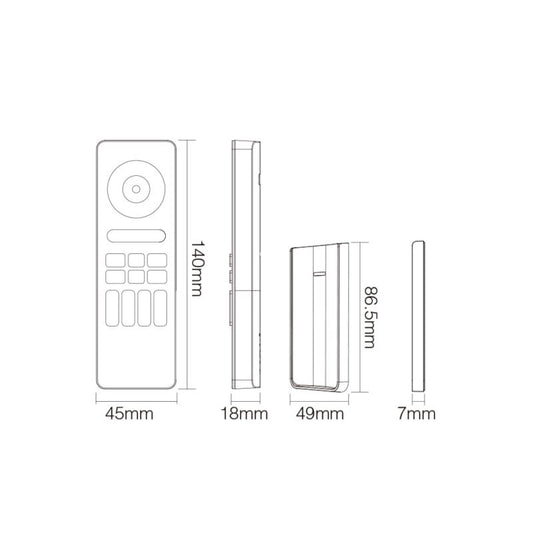 MiBoxer RGB CCT daljinski upravljalnik C5 – 4 cone