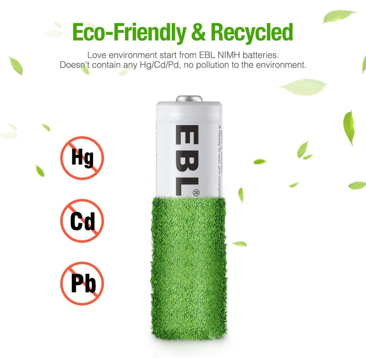 EBL AAA polnilne baterije 1.2V 1100 mAh – Ni-MH (8 kosov)