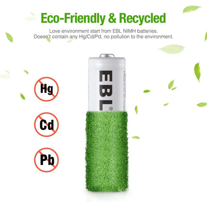 EBL AAA polnilne baterije 1.2V 1100 mAh – Ni-MH (8 kosov)
