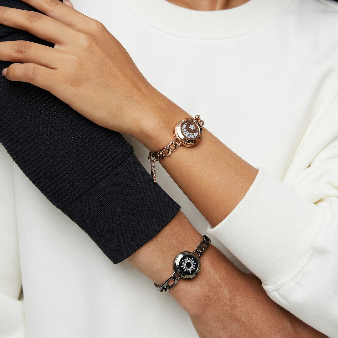 TOTWOO pametna zapestnica za pare – komplet 2× Sun & Moon (osvetlitev + vibracije)