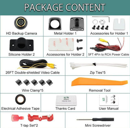 📷 GreenYi car camera AHD720P – 170° wide-angle view