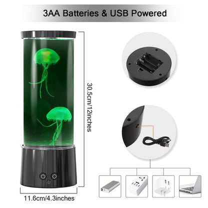 LED akvarijska svetilka z plavajočimi meduzami